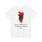 Albanian Eagle Chest T-Shirt — Small Red Double-Headed Eagle Crest