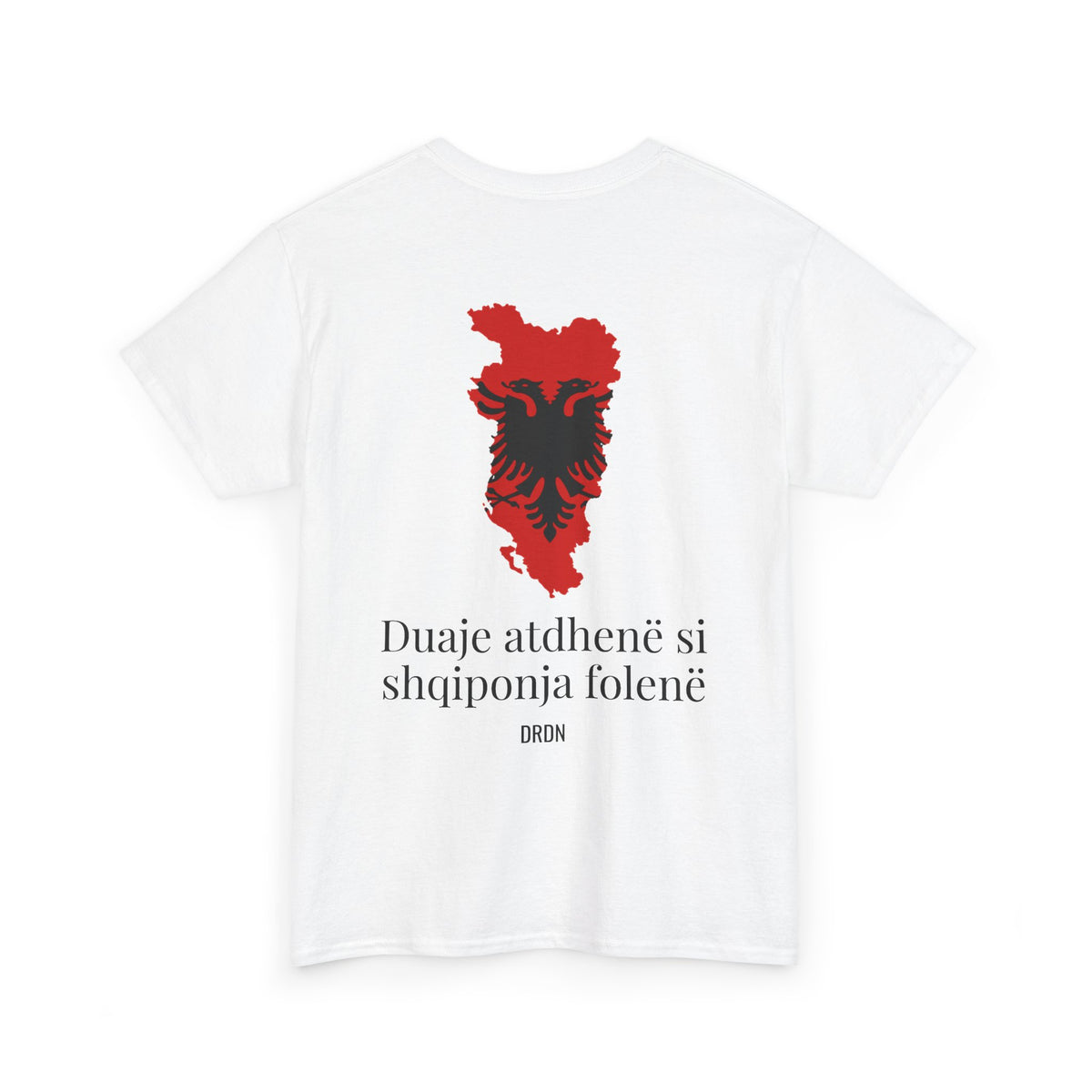Albanian Eagle Chest T-Shirt — Small Red Double-Headed Eagle Crest