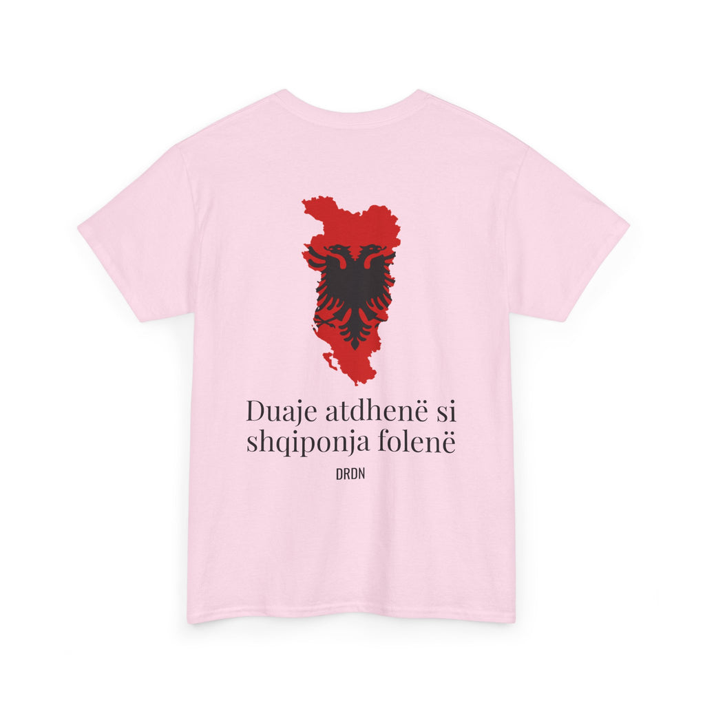 Albanian Eagle Chest T-Shirt — Small Red Double-Headed Eagle Crest