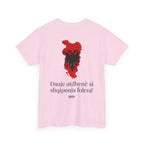 Albanian Eagle Chest T-Shirt — Small Red Double-Headed Eagle Crest
