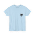 Albanian Eagle Chest T-Shirt — Small Red Double-Headed Eagle Crest