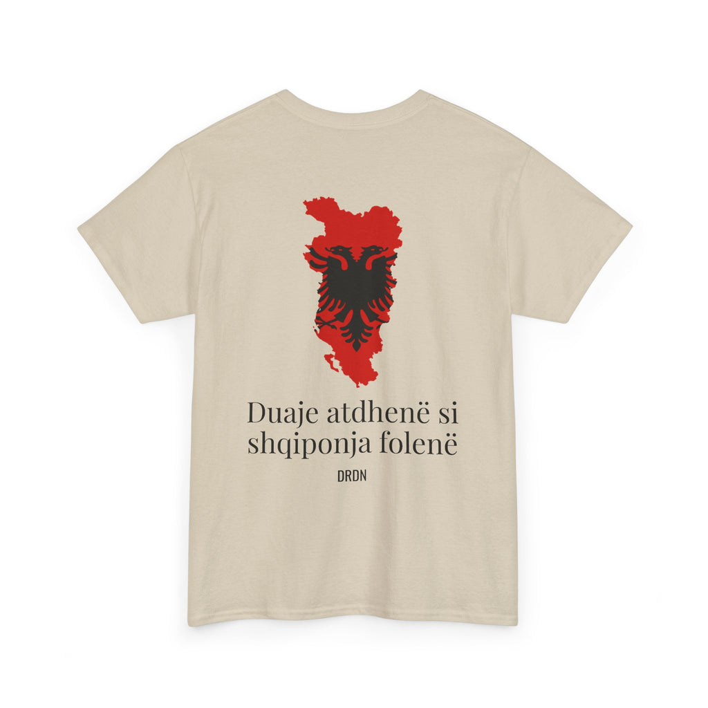 Albanian Eagle Chest T-Shirt — Small Red Double-Headed Eagle Crest