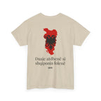 Albanian Eagle Chest T-Shirt — Small Red Double-Headed Eagle Crest