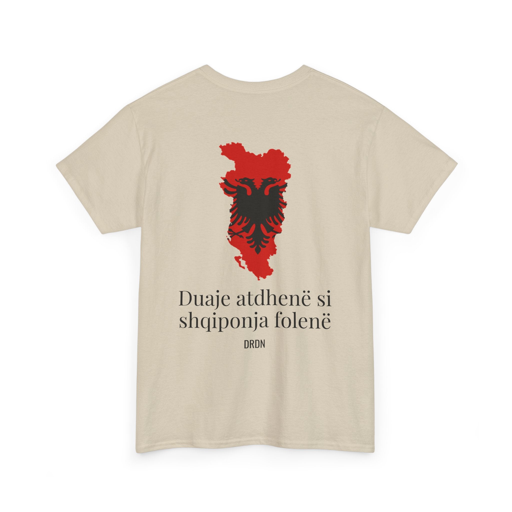 Albanian Eagle Chest T-Shirt — Small Red Double-Headed Eagle Crest