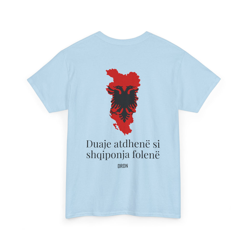 Albanian Eagle Chest T-Shirt — Small Red Double-Headed Eagle Crest