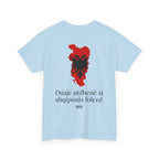 Albanian Eagle Chest T-Shirt — Small Red Double-Headed Eagle Crest
