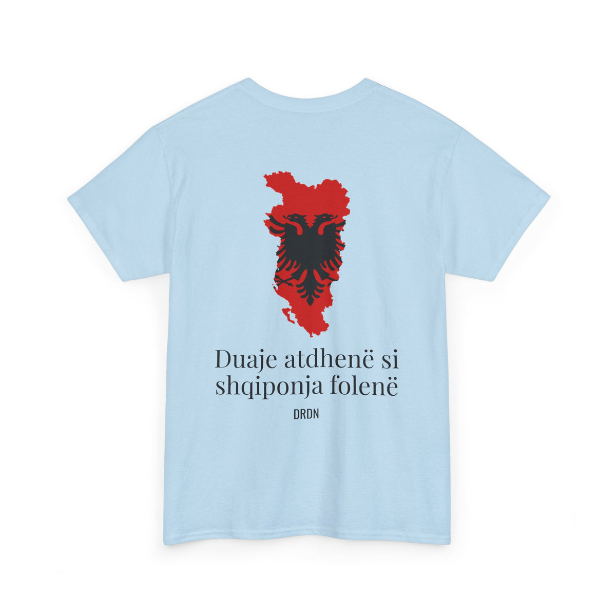 Albanian Eagle Chest T-Shirt — Small Red Double-Headed Eagle Crest
