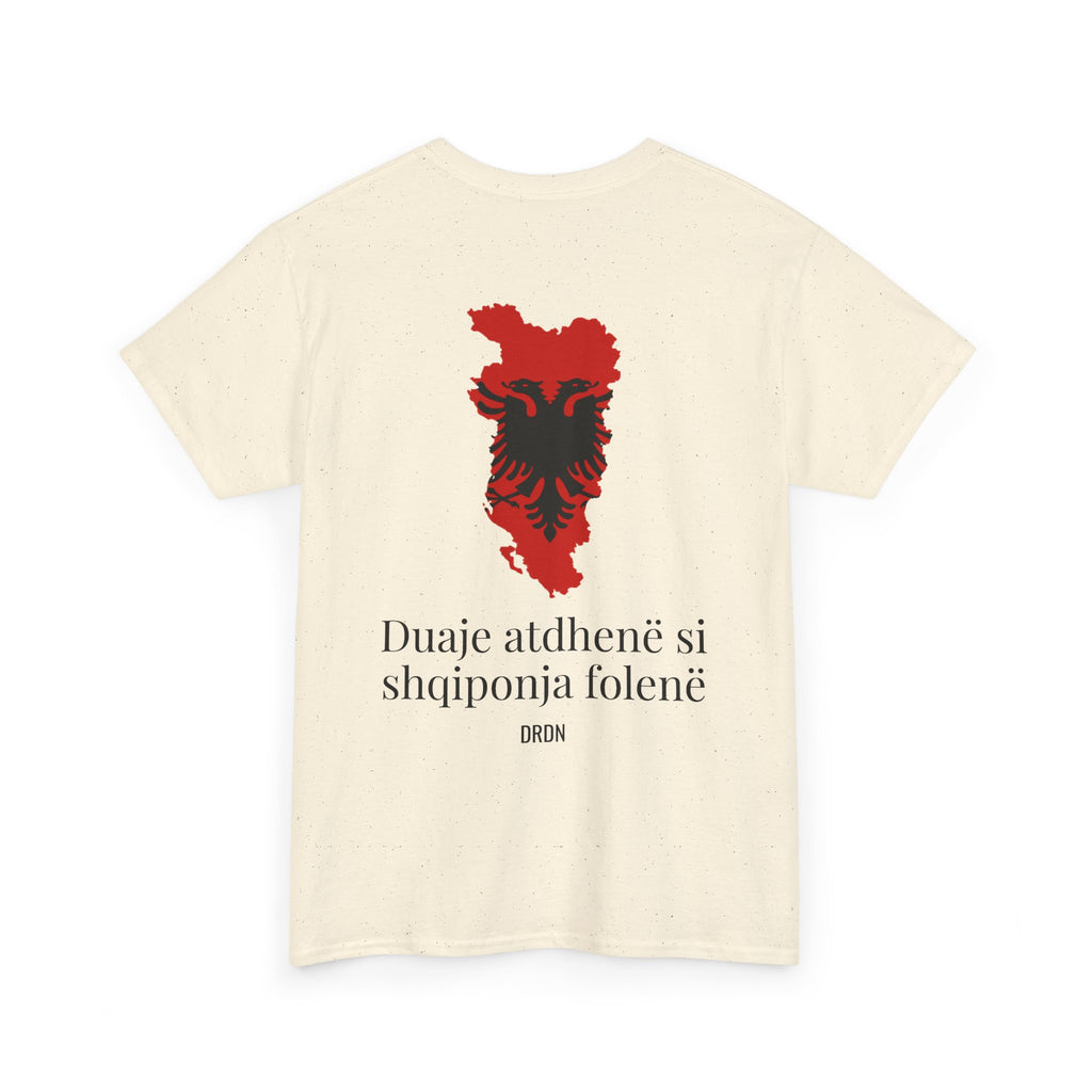 Albanian Eagle Chest T-Shirt — Small Red Double-Headed Eagle Crest