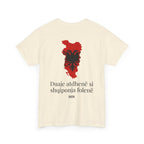 Albanian Eagle Chest T-Shirt — Small Red Double-Headed Eagle Crest